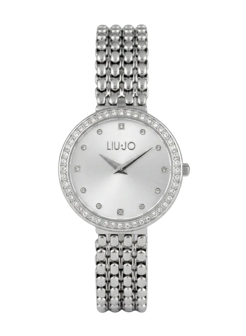 ليو جو ساعة لي جو بسلسلة فضية شفافة